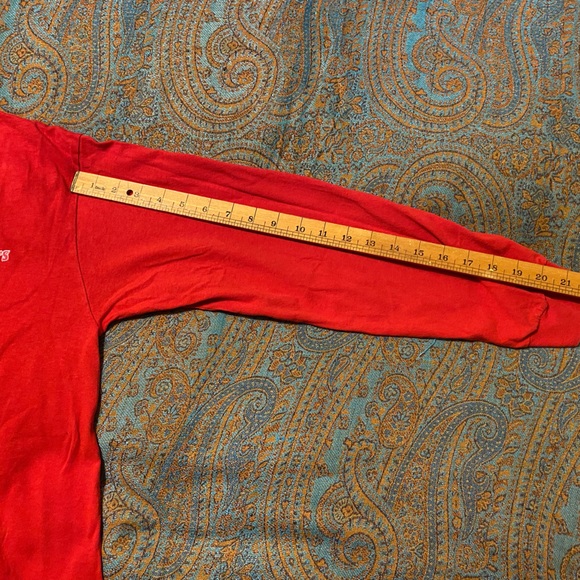 Red Trader Joe's long-sleeve unisex cotton t-shirt, Sz M. - Picture 2 of 4